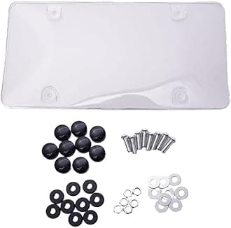 2PCS Clear Reflective Anti Speed Red Light Toll Camera Stopper License Plate Cover License Shell Protective Modified, Transparent Frame Anti License Protective Plate Cover License