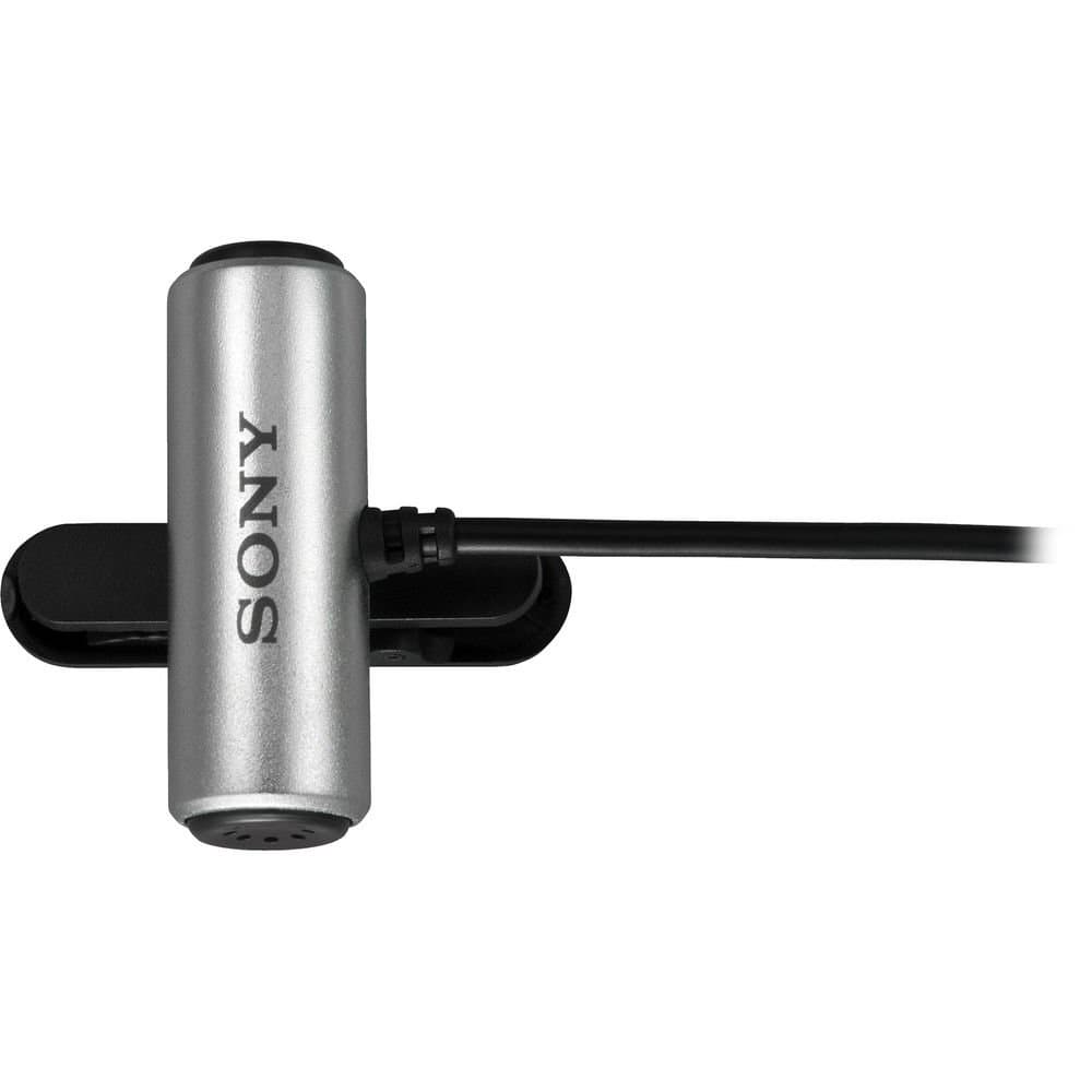 Sony ECMCS3 Clip Style Omnidirectional Stereo Microphone, Silver,Wired