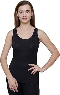 BODYCARE Women's Slim Fit Thermal Tops Round Neck Sleeveless Pack Of 1