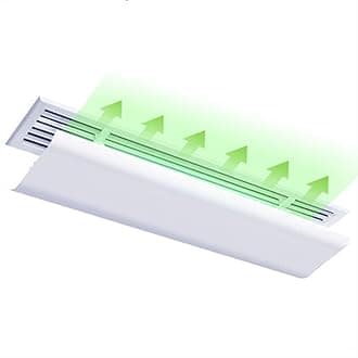 Adjustable AC air Deflector Suitable for Central air conditioner's Register and Grille,Air Outlet Anti-Direct Blowing Baffle Wind Guide Cover for Home/Office/ (20 * 40CM)