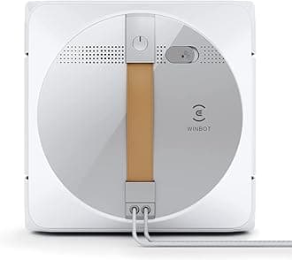 ECOVACS Winbot W1 Pro Window Cleaning Robot, Intelligent Cleaning with Dual Cross Water Spray Technology, Win SLAM 3.0 Path Planning, 2800Pa Suction Power, Edge Detection Technology, App Control