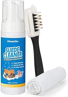 Suede Cleaner Kit – 6.76 Oz Suede & Nubuck Shoe Cleaner with Brush & Towel – Cleans & Restores Shoes, Boots, Jackets, Bags, Purses & More