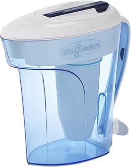 ZeroWater 2.8 L 5-Stage Water Filter Jug,NSF Certified to Reduce Lead, Other Heavy Metals and PFOA/PFOS, White and Blue
