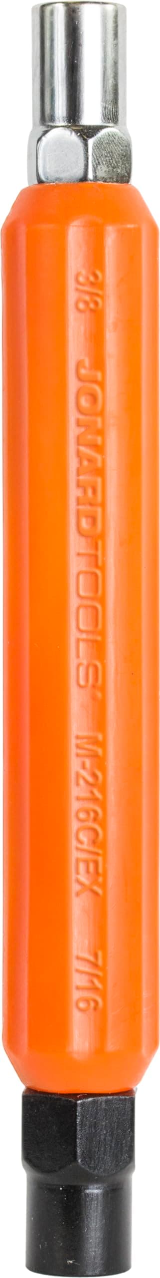 M-216C/EX, Impact Resistant Hex Can Wrench with 7/16" and 3/8" Hex Sockets and Ergonomic Handle, 1" Diameter , 7" Length, Outer