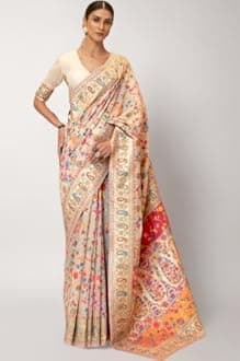 SWORNOF Womens Kanjivaram Banarasi Silk Saree Kanchipuram Patola saree