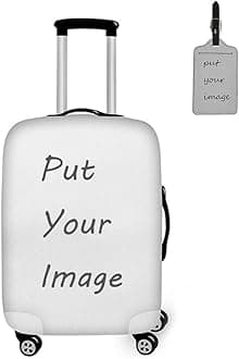 Cozeyat Personalized Luggage Cover 3D Print Customized Zipper Closure Suitcase Cover Protective Stylish Luggage Protector Fits 18-28 Inch