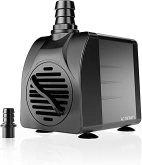 AC Infinity Submersible Water Pump 800 L/H, Ultra Quiet 18W Fish Tank Flow Pressure Control with 1.5m High Lift Pump for Aquariums, Fountains, Ponds, Pools, Hydroponics, 211 GPH