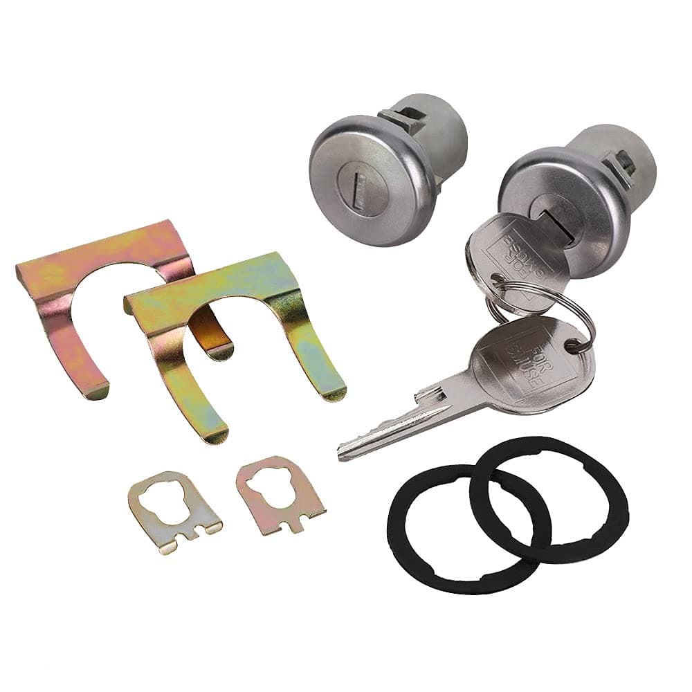 Door Lock Cylinder Motor Set Front Left Front Right Compatible with Chevrolet Truck C10 C20 C30 GMC 1500 2500 3500 1965-1987 SUV Blazer Jimmy Suburban Van Buick Apollo Electra Lesabre Pontiac GMC
