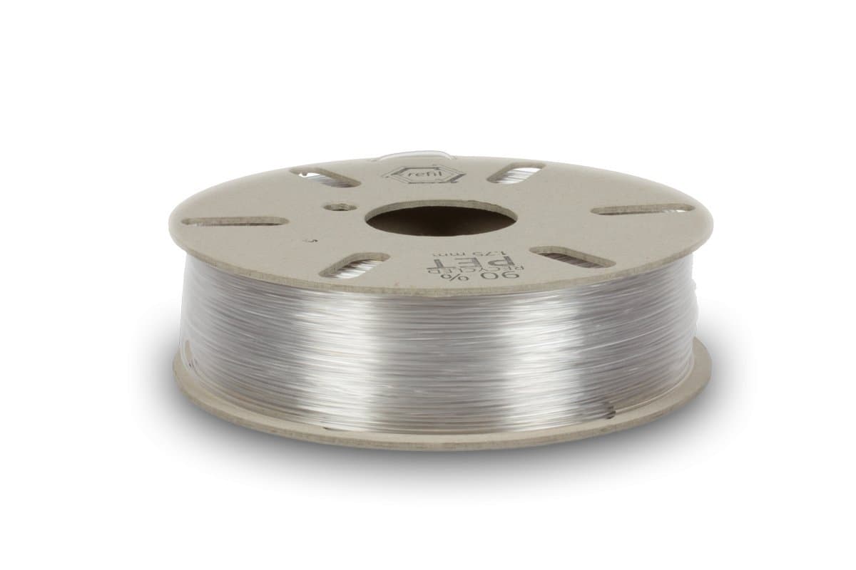 REFIL PET - 1.75 - Transparent Clear PET Recycled 3D Printer Filament, Transparent Clear - 1.75mm