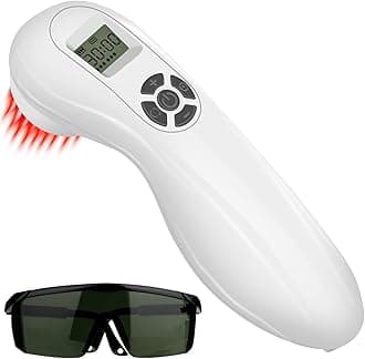 Portable Handheld Cold Laser Light Therapy Device,3x808nm+12x650nm.Multi-Speed Regulation with Pulse Function