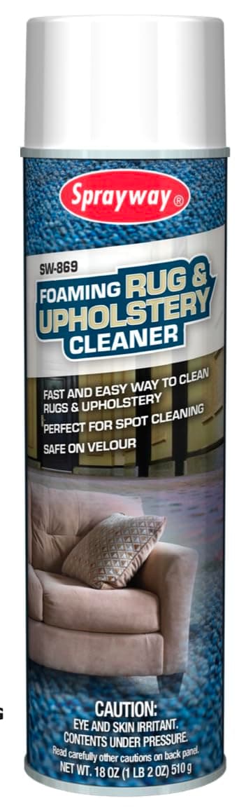 Sprayway SW869 Foaming Rug and Upholstery Cleaner, 18 oz
