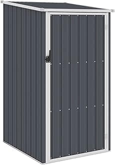 Outdoor Garden Storage Shed Metal Steel with Vents Outdoor Wood Storage Shed Patio Lawn Care Equipment Pool Supplies Organizer for Lawn Garden Backyard 34.3" x 38.6" x 62.6"(WxDxH)Anthracite