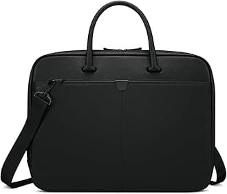 Lenovo 15.6-inch Laptop Bag (T200) - Water Resistant Leather Messenger Bag with Padded Device Compartment – Multi Compartment Professional Handbag with Shoulder Strap for Travel & Business