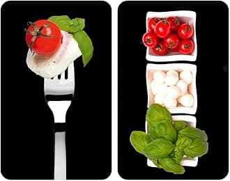 Wenko 2-Piece Universal Caprese Glass Covers, Multicolor