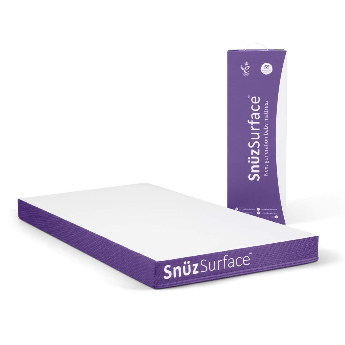 SnüzSurface Pro Adaptable Cot Bed Mattress – 68cm x 117cm – Adjust Firmness Levels as Your Child Grows from 0-7 Years (Compatible with SnüzKot)