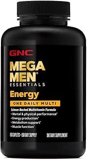 GNCMega Men Essentials Energy One Daily Multivitamin | Increased Energy, Metabolism, Antioxidants, and Performance | 150 Count