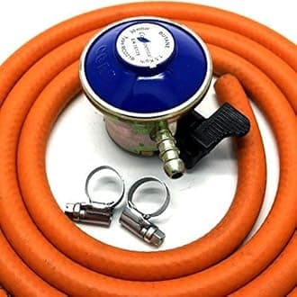 Butane Gas Regulator With 1M Hose & 2 Clips Fits Calor Gas/Flogas 21Mm Cylinde