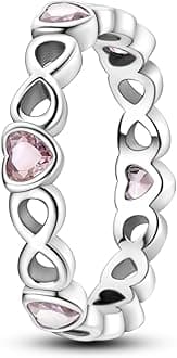 NARMO925 Sterling Silver Rings for Women Evil Eyes Rings Entwined Line Cubic Zirconia Rings Simple Stackable Finger Rings Engagement Ring Personality Rings Size 6-9