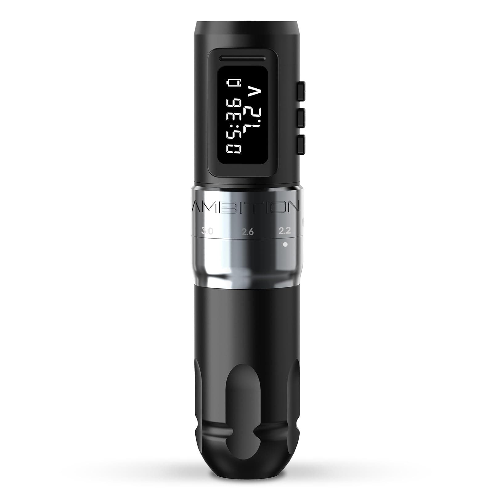 Ambition MARS-U Wireless Tattoo Machine with Adjustable Stroke - Rotary Tattoo Gun Cartridge Pen 1800mAh Power with Coreless Motor Digital LED Display for Professional Tattoo Artist