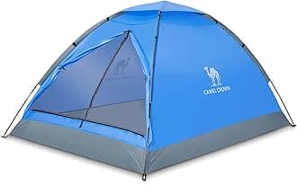 CAMEL CROWN 2/3/4/5 Person Camping Dome Tent, Waterproof, Spacious, Lightweight, Portable Backpack Tent for Outdoor Camping/Hiking