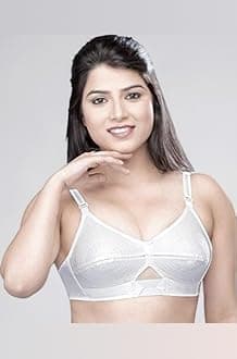 Shilpa Women's Cotton Non Padded Bra Round Stitched with Nylon Belt Strap Cup Size B