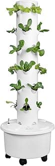 GX Hydroponic Tower | Vertical Planter Tower | Hydroponics Growing System Kit | Food Grade with 24 Net Pots (Without Lights)