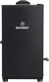 Masterbuilt® 40-inch Digital Electric Vertical BBQ Smoker with Side Wood Chip Loader, Chrome Smoking Racks and 970 Cooking Square Inches in Black, Model MB20072918