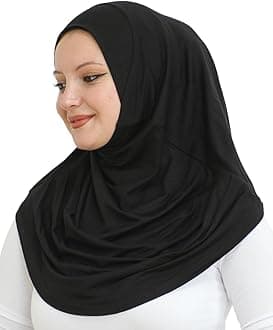 Prien Plain Ready To Wear Hijab for Women, Muslim Instant Turbans, Soft Jersey Scarf, Islamic Clothes, Long Hijabs, Abaya