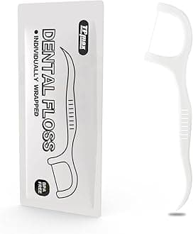 500 Count Dental Flossers Each Individually Wrapped, Floss Singles Bag, Travel Hotel Restaurant Office Car Dental Floss, Floss Picks Oral Care Teeth Clean Flat Wire