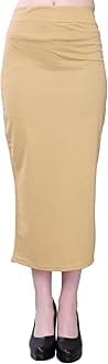 SIRILWomen's Lycra Full Elastic Saree Shapewear Petticoat