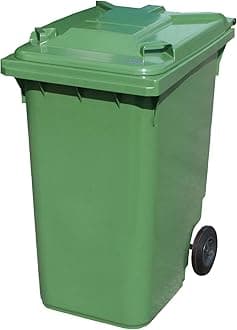 Green 360 ltr Wheelie Bin - Large Size Household Wheelie Bin (For Many Councils) - Tough & Durable - For All Your Outdoor Rubbish & Recycling - EN840 Certified & Tested