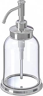 Ikeaa BALUNGEN Bathroom Soap Dispenser, 300ml Capacity, 18cm Height, Chrome Finish