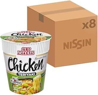 Cup Noodles Chicken Teriyaki Flavoured Instant Noodles, 70 g Pot (Pack of 8)