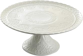 Jusalpha® 12 Inches White Porcelain Decorative Cake Stand-Cupcake Stand, CS01 (Stand only, no Dome)