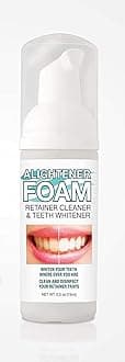 Alightener Foam - Whiten Your Teeth While Wearing a Mouth Tray or a Clear Dental aligners - Mouth Trays Included
