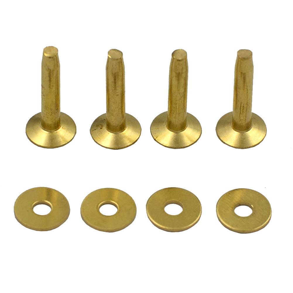 DGOL 50 Sets Solid Brass #12 Size 12 Copper Burrs Rivets Washers 3/4 inch (19mm) Long