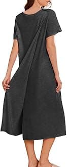 Deyeek Open Back Hospital Gowns for Women Post Shoulder Surgery Dress Adaptive Clothing Night Robes for Spinal Recovery