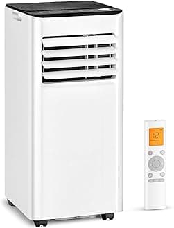 8000 BTU Portable Air Conditioner - Cools 350 Sq.Ft Quickly, 3-in-1 AC Unit with Remote, 24H Timer, Quiet Operation & Window Kit for Bedrooms Apartments Offices Dorms