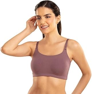 NYB165 Wirefree Easy Breezy Slip on Non Padded Bra for Women with Detachable Straps-Pack of 2