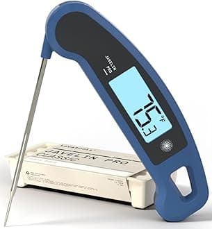 PX1D Javelin PRO Duo Ultra Fast Professional Digital Instant Read Meat Thermometer for Grill and Cooking, 110cm Probe, Auto-Rotating Backlit Display, Splash Resistant – Maize
