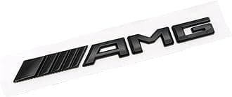 3D Letters Numbers Emblem for Trunk Lid Chrome Shiny Black/Silvery Badge (Black AMZ)