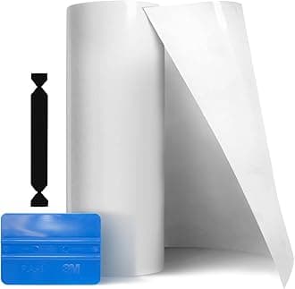 Clear Paint Protection Bulk Vinyl Wrap Film Including 3M Squeegee and Black Felt Applicator (17.9 Inch x 54 Inch)