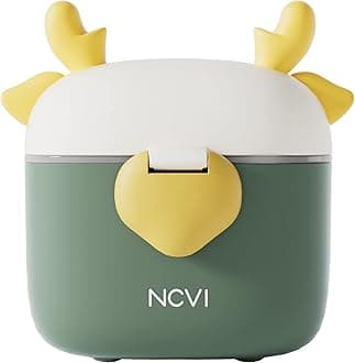 NCVI Baby Formula Dispenser On The Go, Formula Container To Go, Formula Holder for Travel, Outdoor Picnic with Baby Infant, Portable Container for Milk Powder, Snacks, Candy, Fruits (Green)