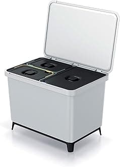 KEDEN Recycling Sorter System 2x10L + 1x23L White