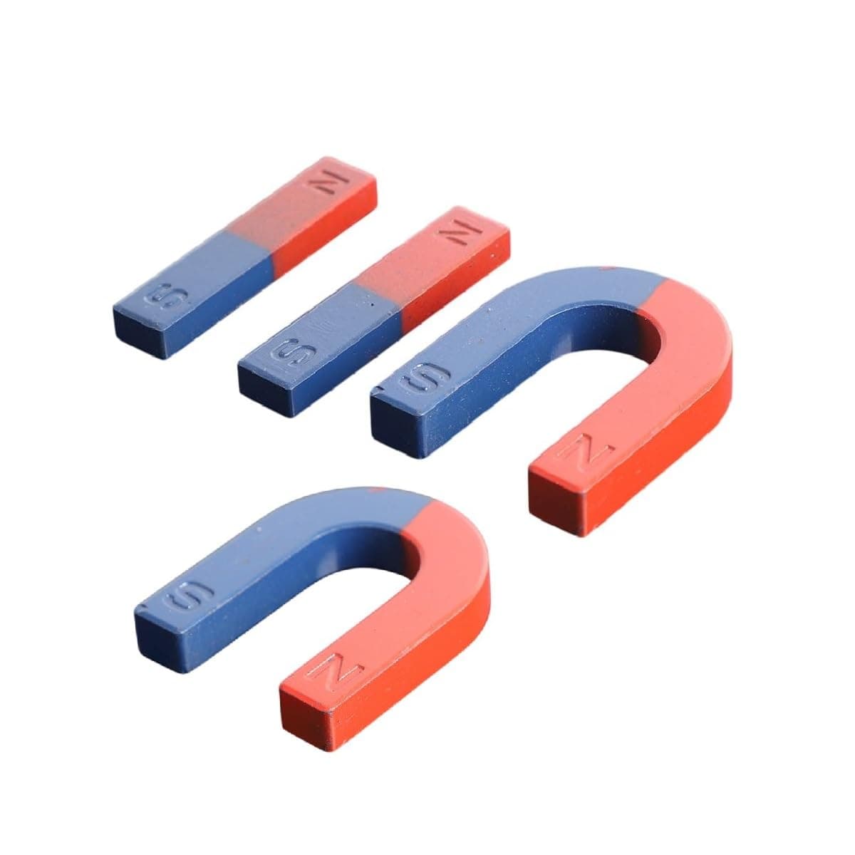 Fx®4pcs Magnet with 2 U-Shaped Magnet and 2 Bar Easy to Learn Game Set for Childrens Multipurpose Office Magnets Pack of 4