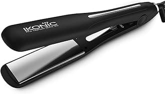 - Ikonic Pro Titanium Shine 3.0 Hair Straightener Black with Advanced Professional Dual Titanium Floating Plates, Auto Shut off function, Instant Heat up, Universal Voltage