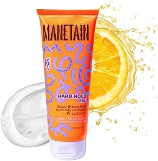 Manetain Hard Hold Curl Gel 200ml for Curly Hair & Wavy Hair | Strong Hold Curly Hair Gel for Women | Frizz Control, Long‑Lasting Definition & Shine | Humidity‑Resistant, Vegan, Silicone‑Free