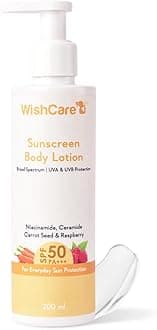 – Sunscreen Body Lotion For All Skin Type with SPF 50 PA+++ | Broad Spectrum UVA & UVB Protection, No White Cast, Enriched with Carrot Seed & Raspberry | Body Sunscreen Lotion | 200ml