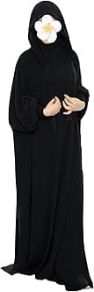 khalat Muslim Prayer Dress Abaya Solid One-Piece Hoodie Abaya Dress for Women Long Maxi Dress Islamic Dubai Jilbab