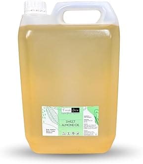 Freshskin Beauty LTD | Sweet Almond Oil 5 Litre - 100% Pure, Natural, Cruelty Free, Vegan, No GMO for Skin, Hair, Massage, Nails, Cuticles, Ears, Face, Body - Aromatherapy (5000ml)